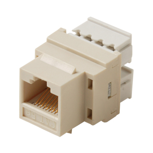 Jack, Modular Data, RJ 45, Keystone, Cat 5E, White