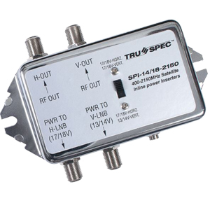 400 MHz to 2150 MHz, Satellite In-Line Power Inserter